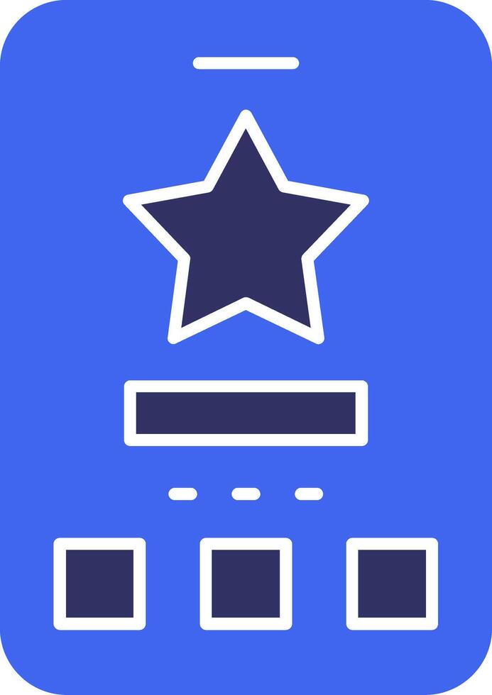 Star Solid Two Color Icon vector