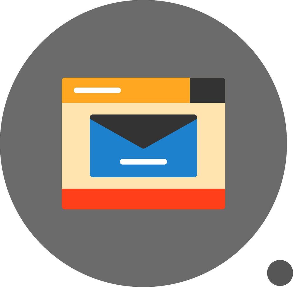 correo plano sombra icono vector