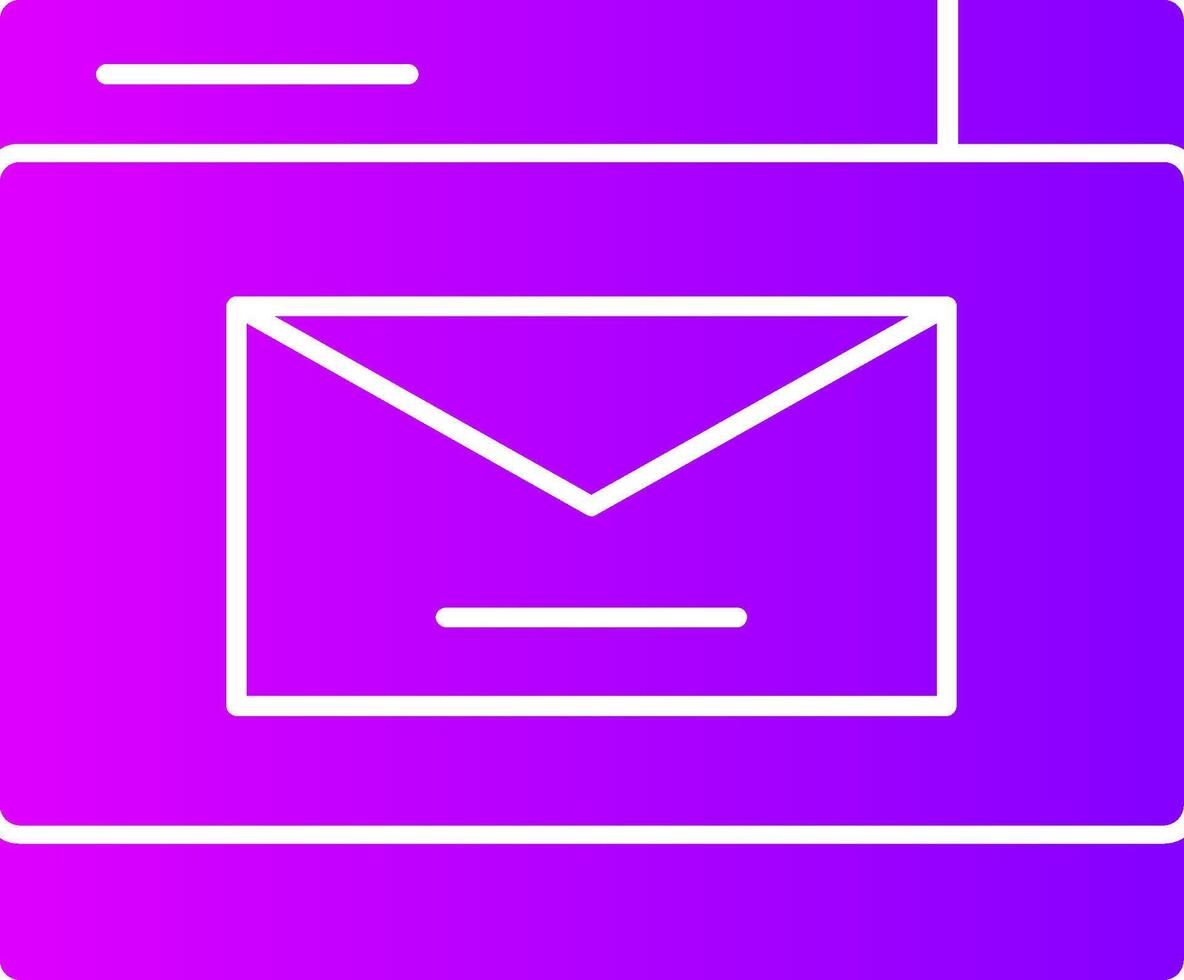 Mail Solid Multi Gradient Icon vector