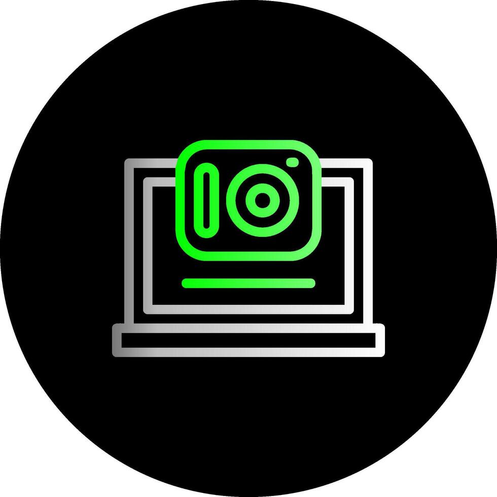 Camera Dual Gradient Circle Icon vector