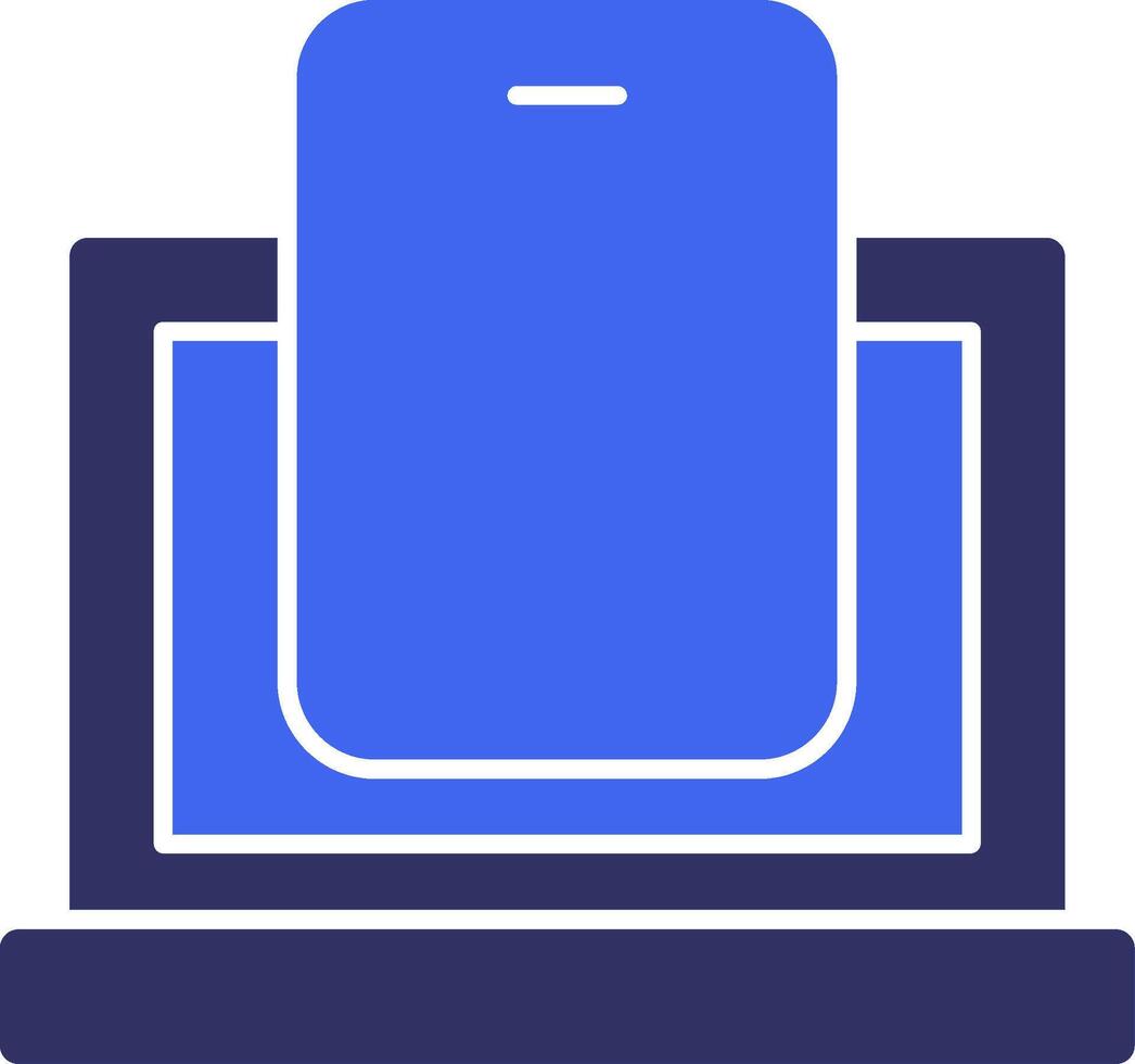 Phone Solid Two Color Icon vector