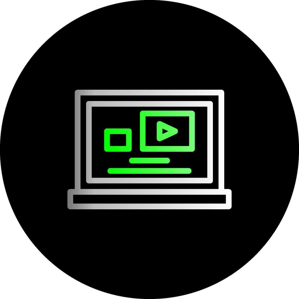 Video Dual Gradient Circle Icon vector