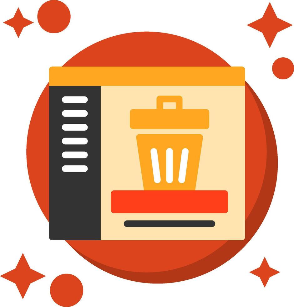 Trash Tailed Color Icon vector