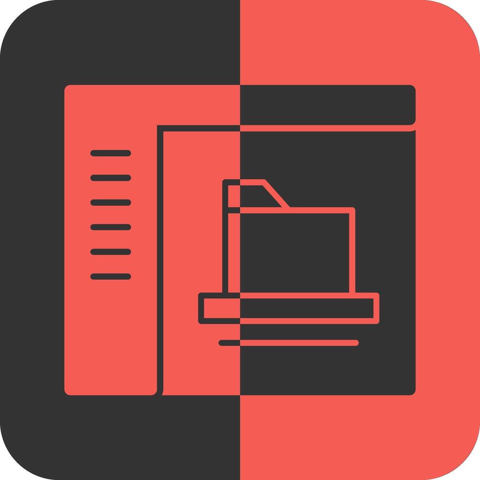 Folder Red Inverse Icon vector