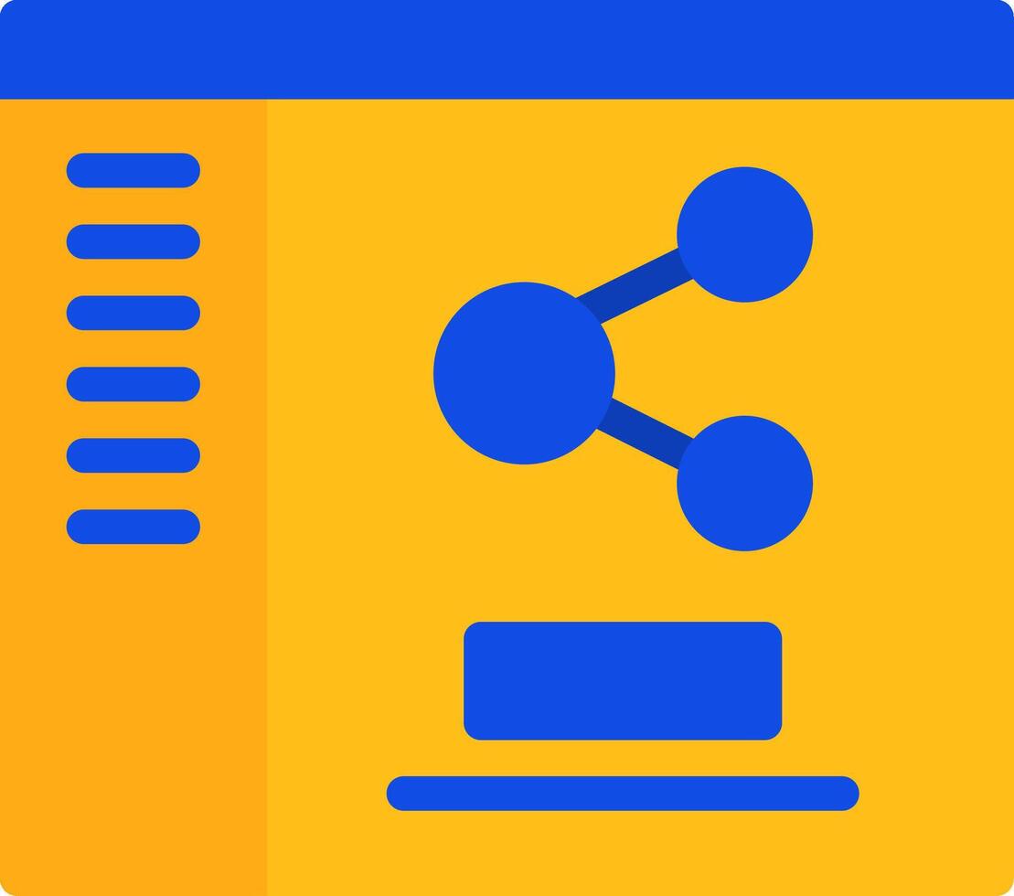 Share Flat Two color Icon vector