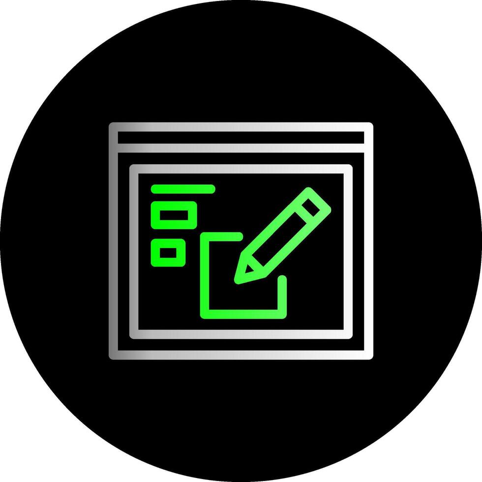 Edit Dual Gradient Circle Icon vector