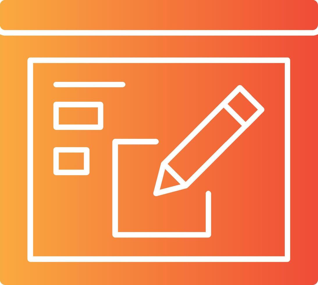 Edit Solid Multi Gradient Icon vector