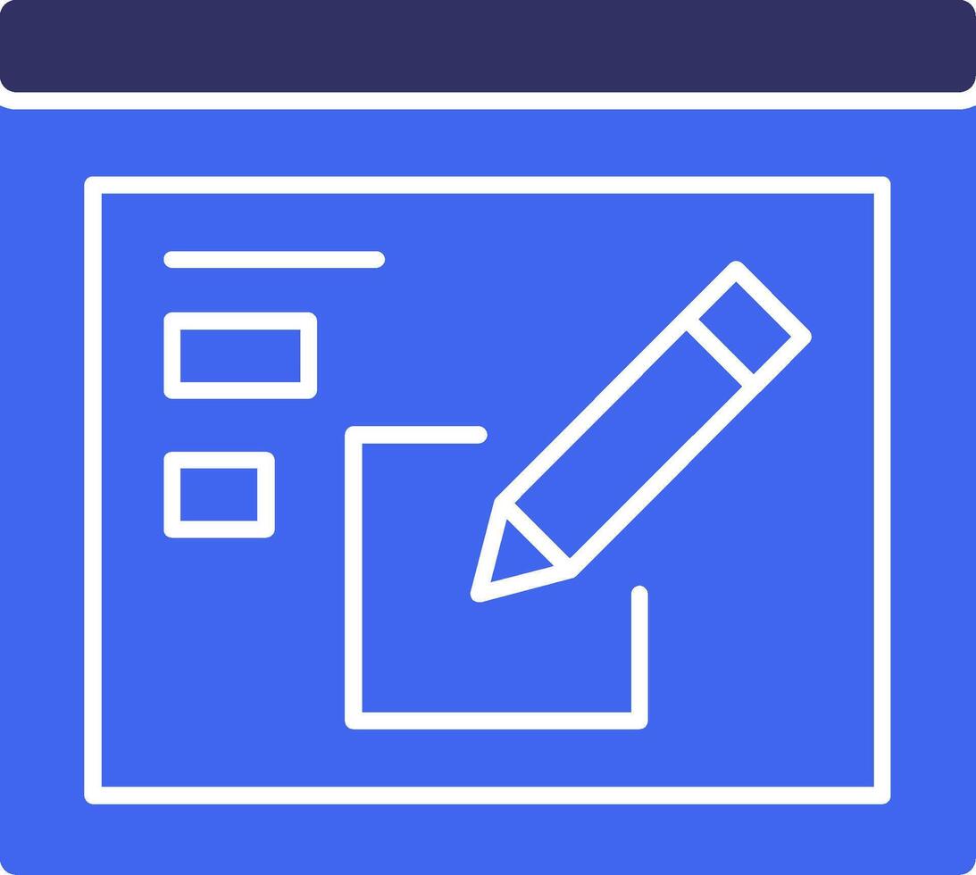 Edit Solid Two Color Icon vector