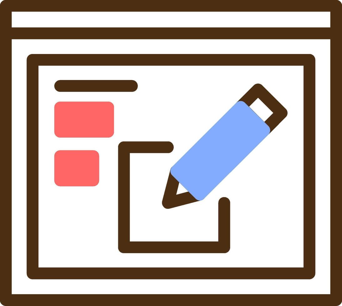 Edit Color Filled Icon vector