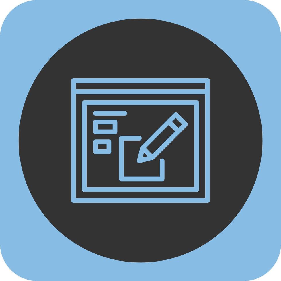 Edit Linear Round Icon vector