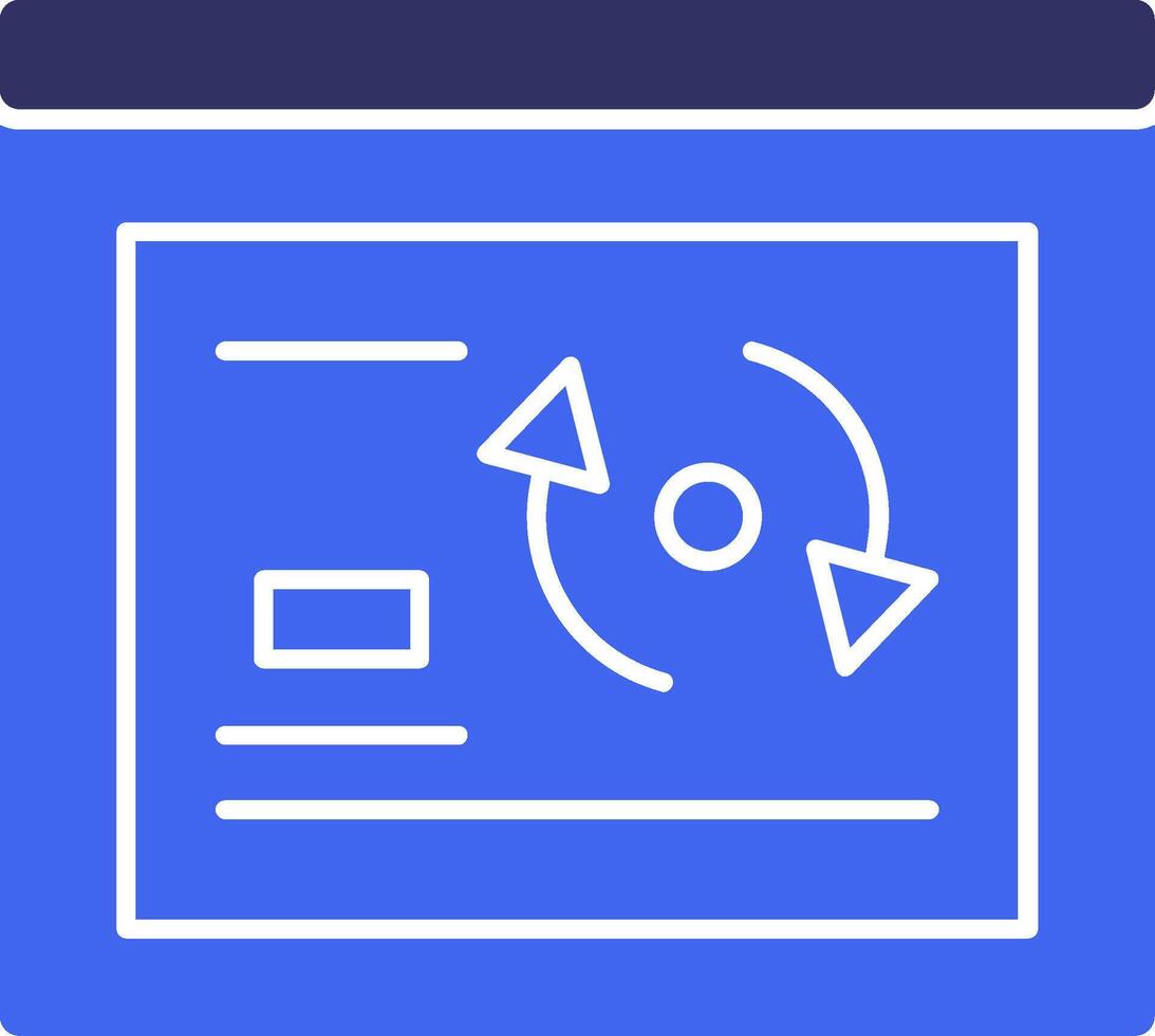 Refresh Solid Two Color Icon vector