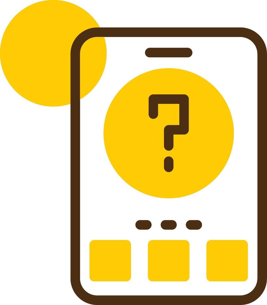 Question Mark Yellow Lieanr Circle Icon vector