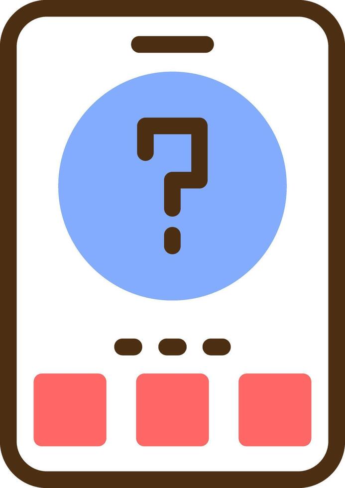 Question Mark Color Filled Icon vector