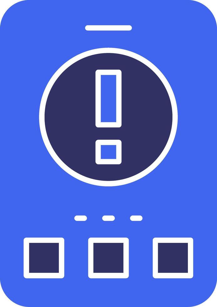 Exclamation Mark Solid Two Color Icon vector