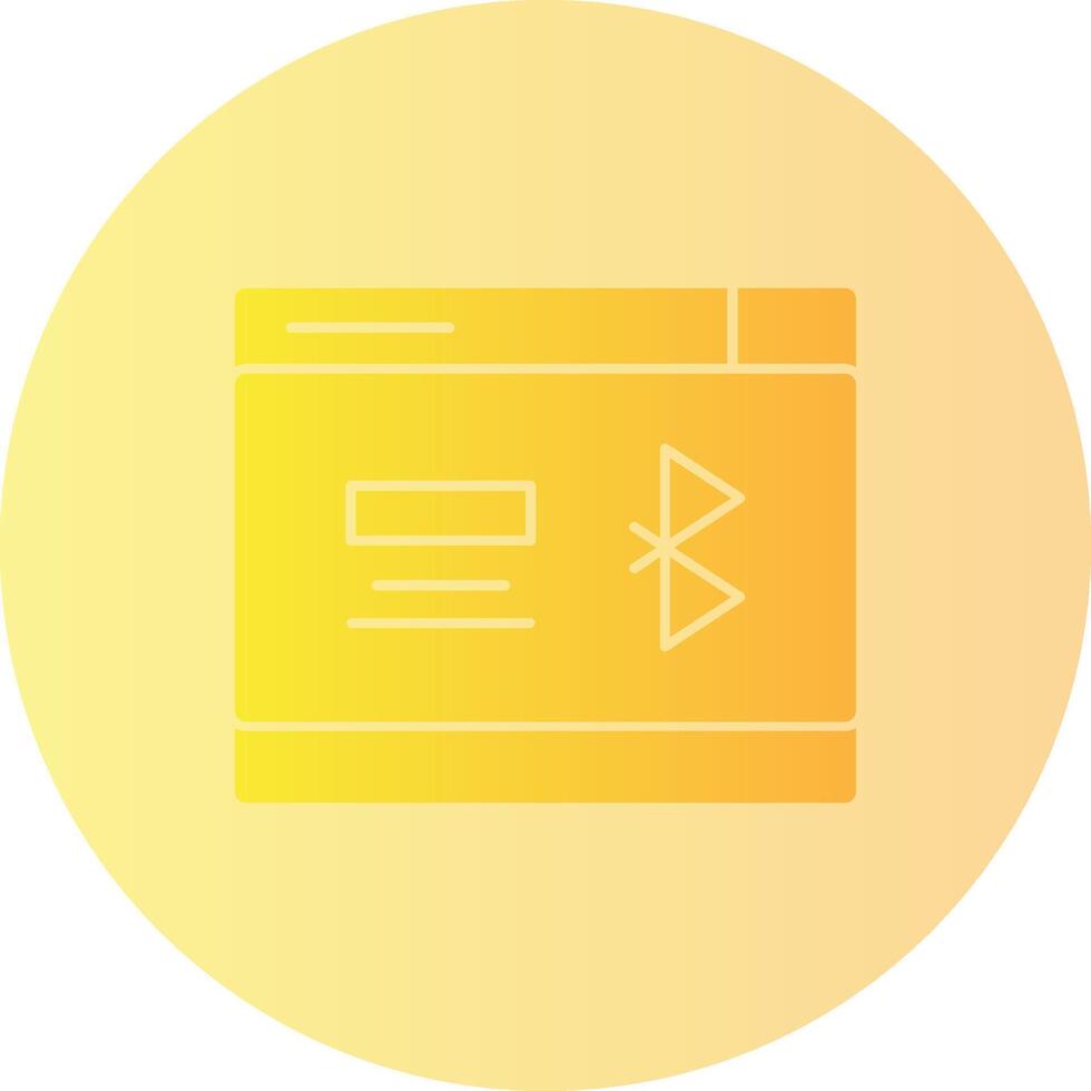 Bluetooth Gradient Circle Icon vector