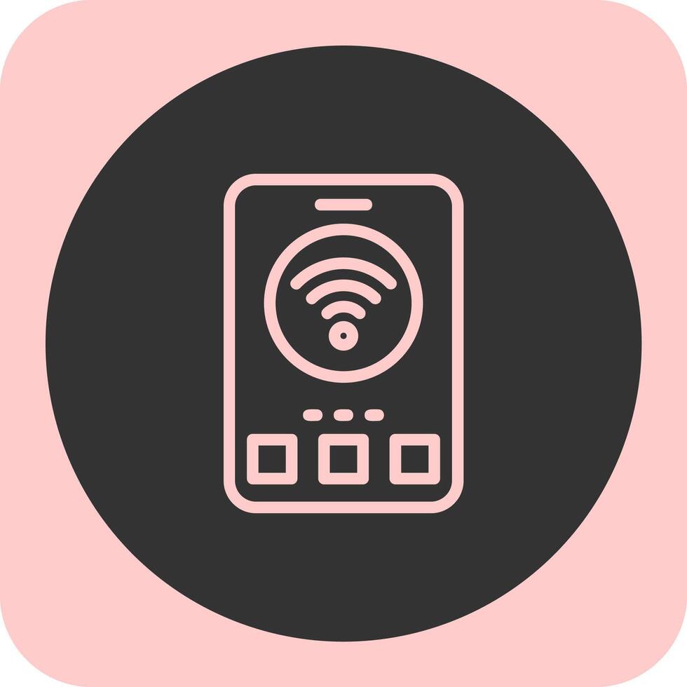 Wi-Fi Linear Round Icon vector