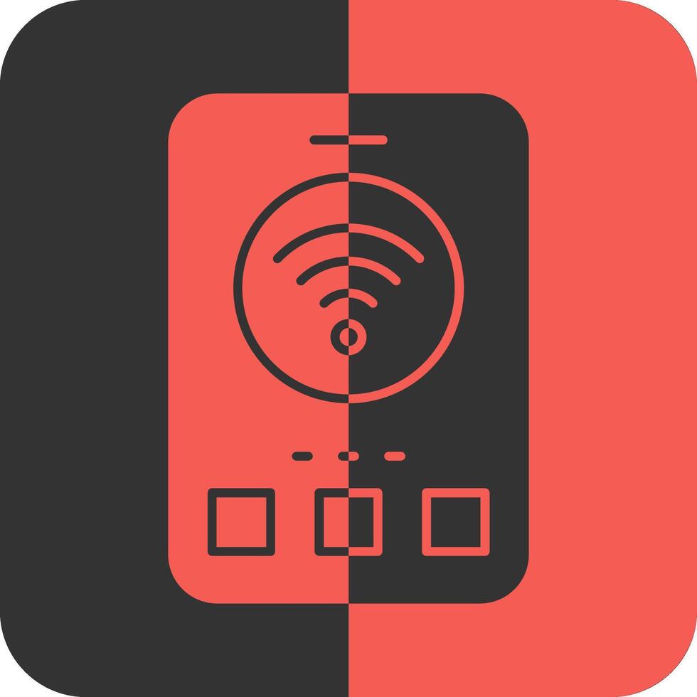 Wi-Fi Red Inverse Icon vector