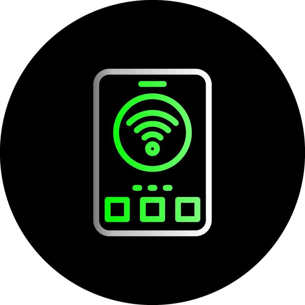 Wifi doble degradado circulo icono vector