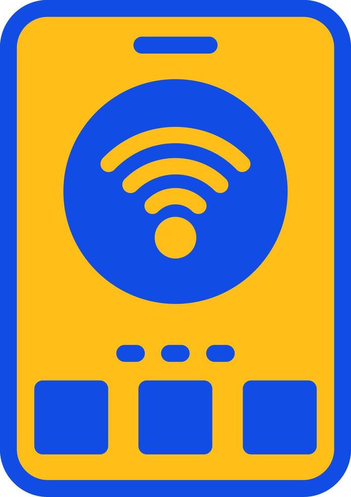 Wi-Fi Flat Two color Icon vector