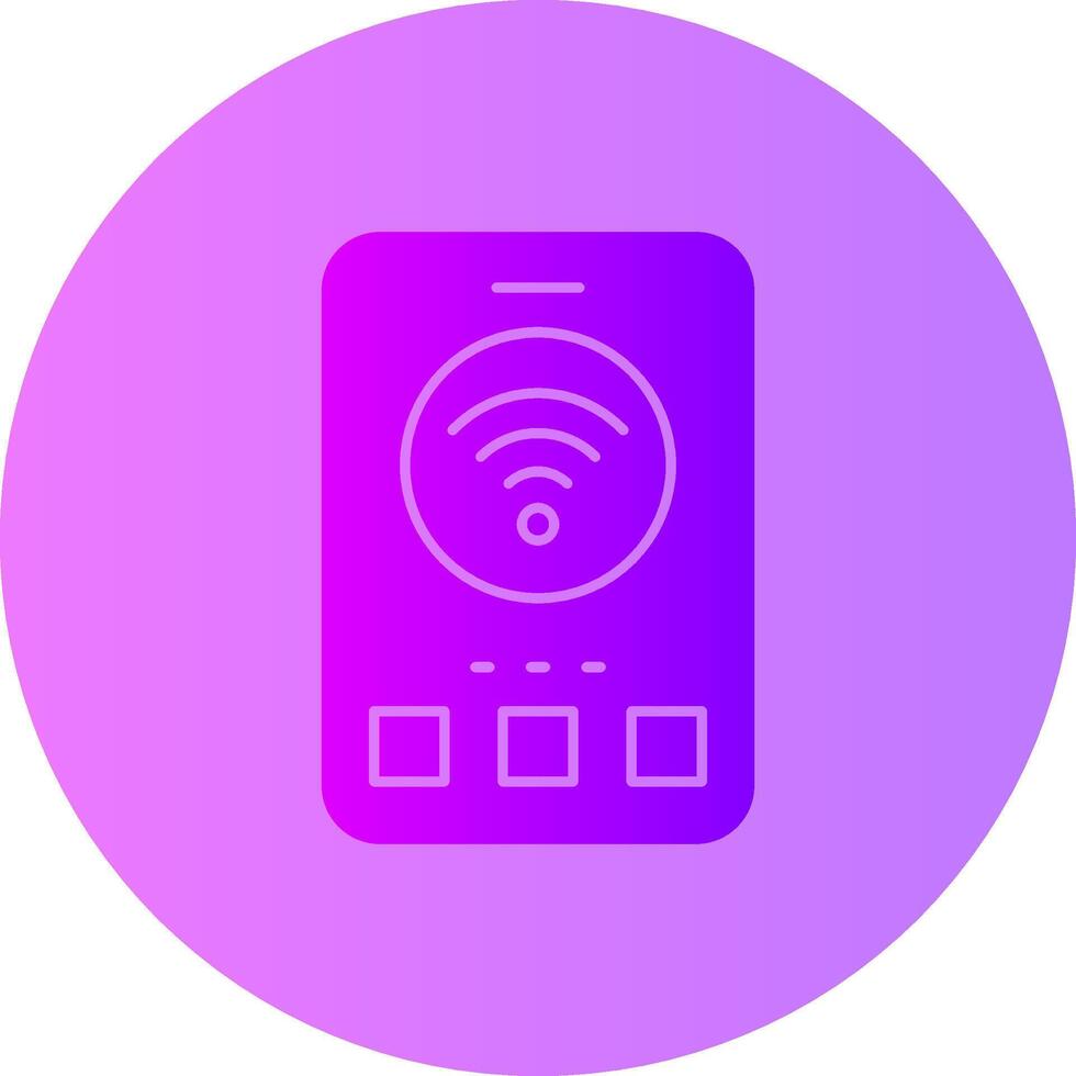 Wi-Fi Gradient Circle Icon vector