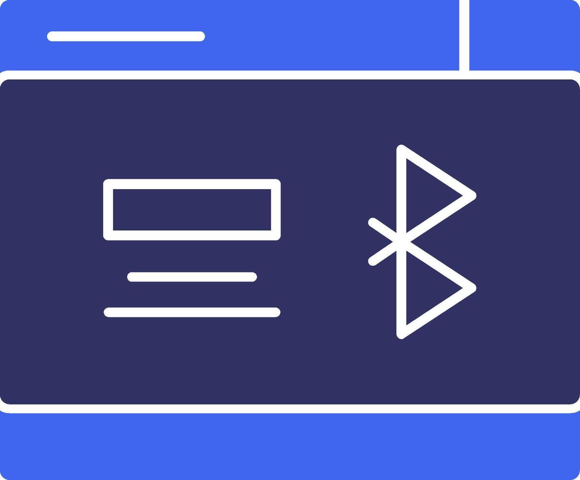 Bluetooth Solid Two Color Icon vector