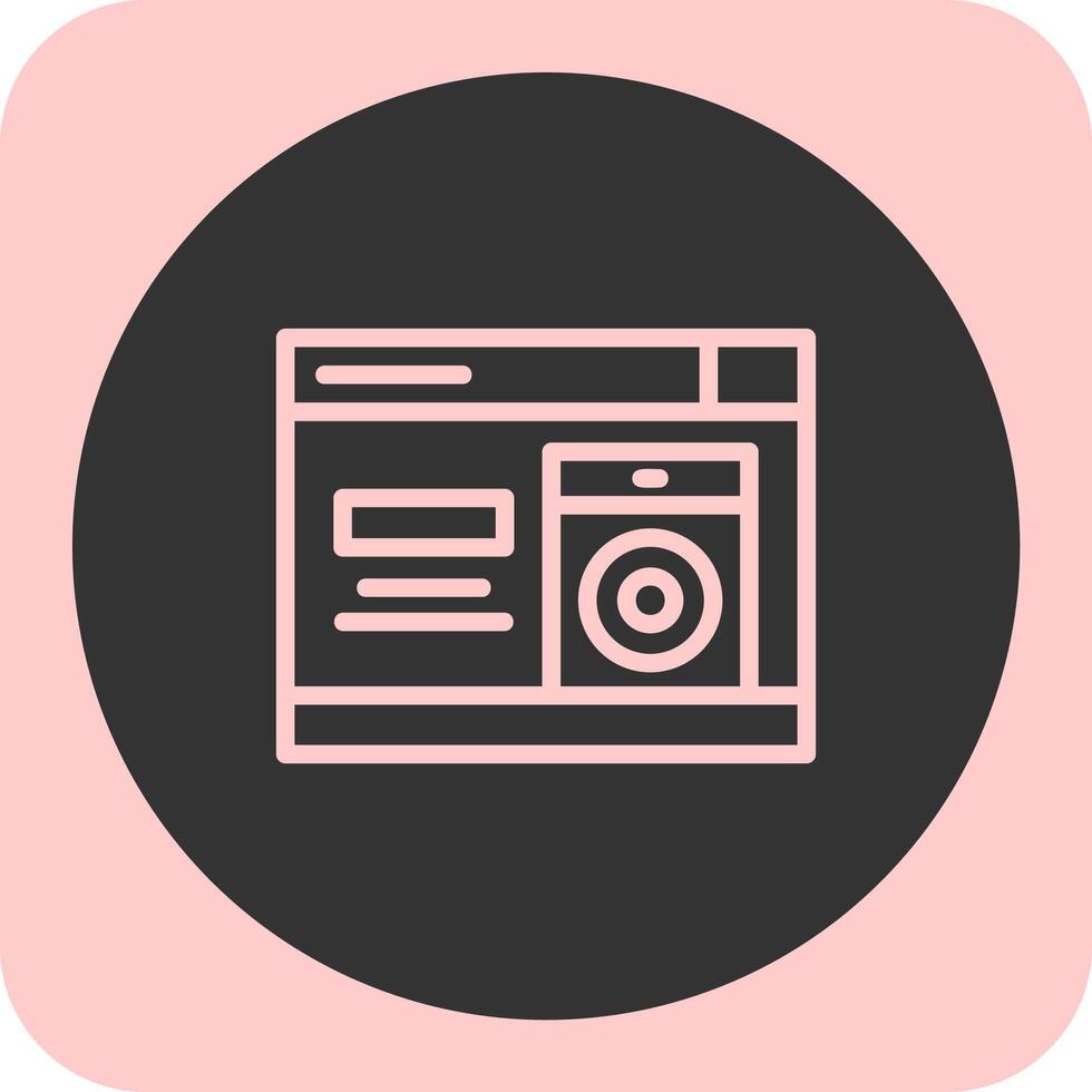 Speaker Linear Round Icon vector