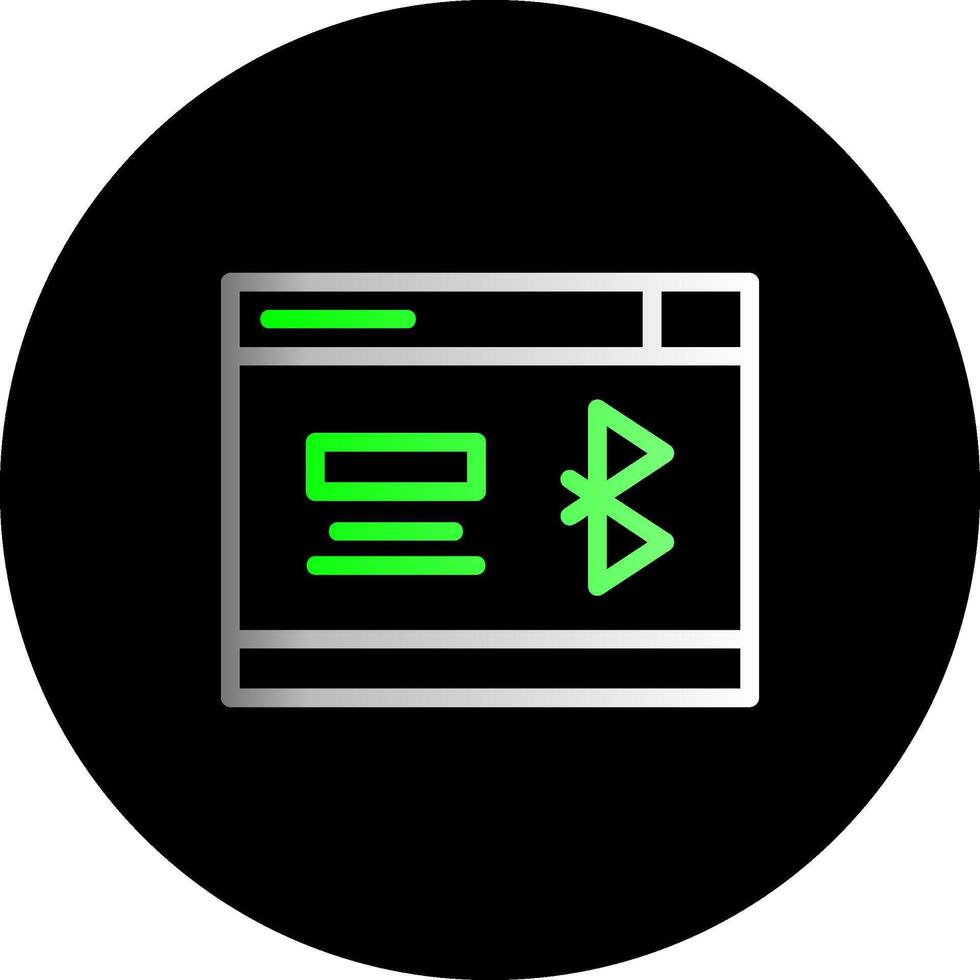 Bluetooth Dual Gradient Circle Icon vector