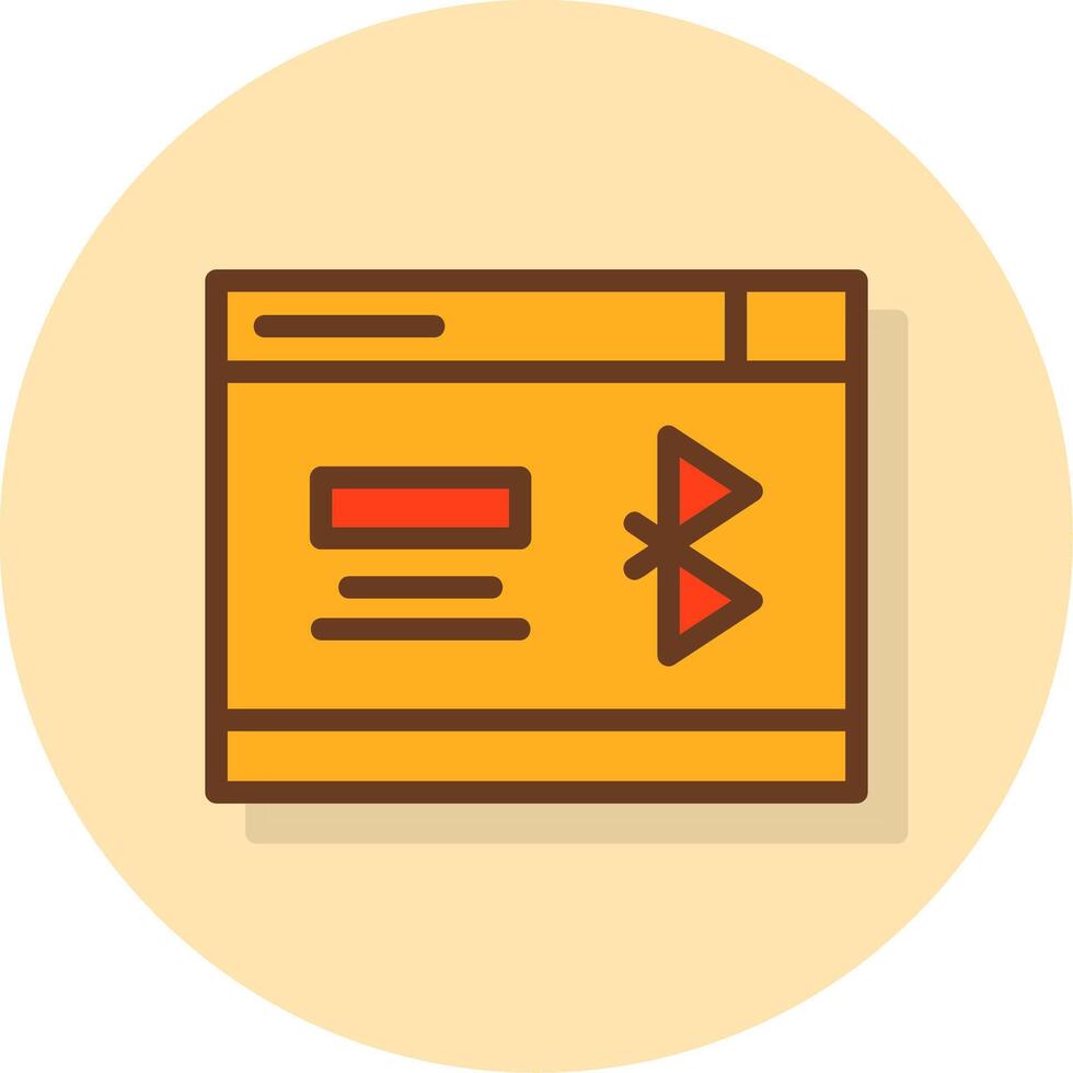 Bluetooth Filled Shadow Cirlce Icon vector