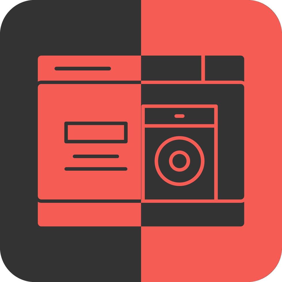 Speaker Red Inverse Icon vector