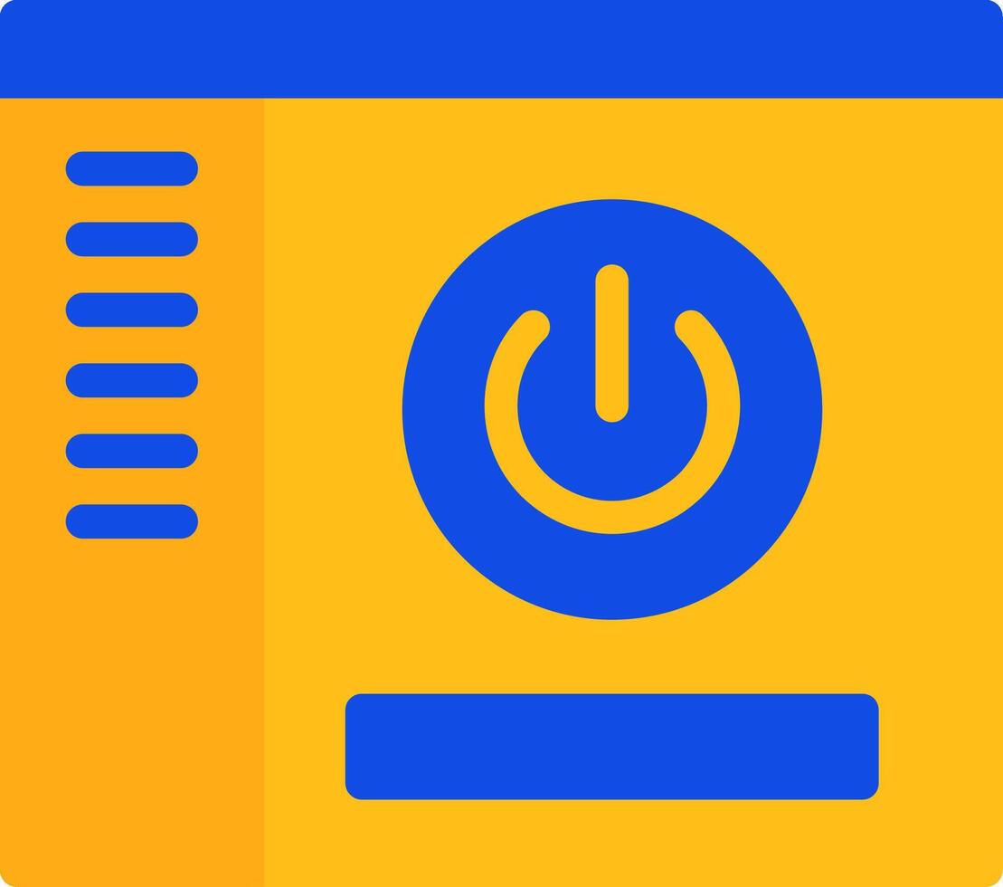 Power Flat Two color Icon vector