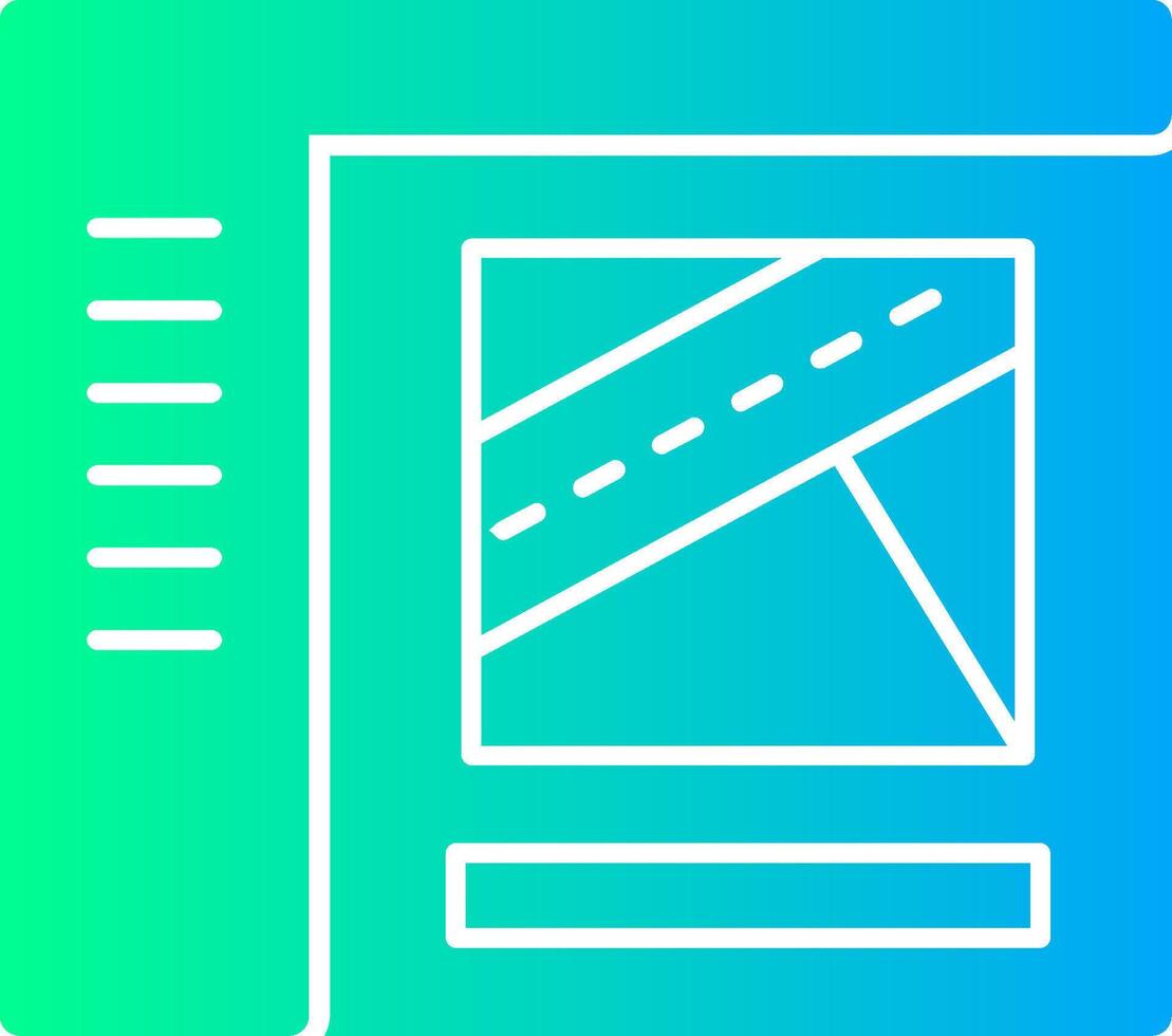 Map Solid Multi Gradient Icon vector