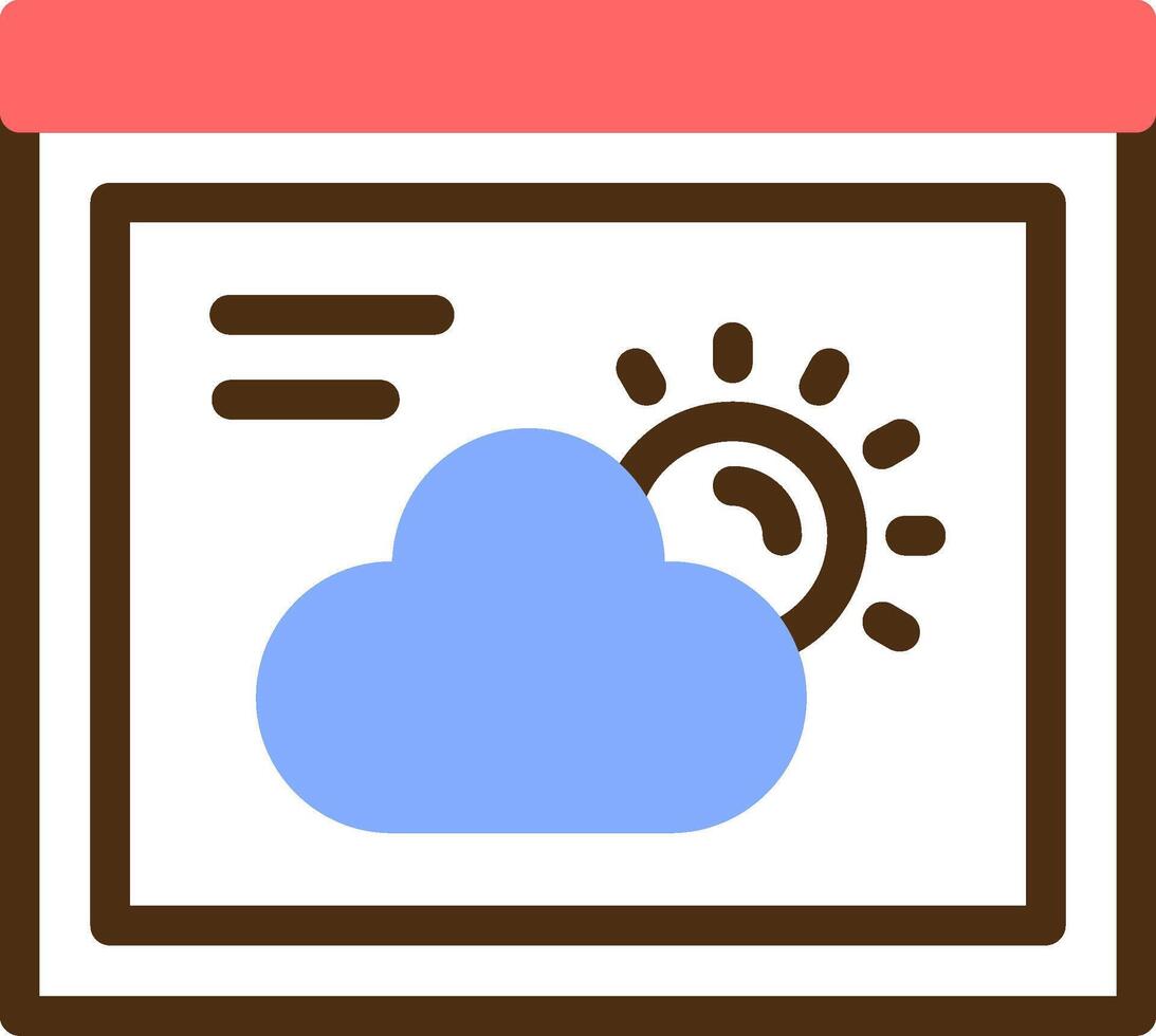 Weather Color Filled Icon vector