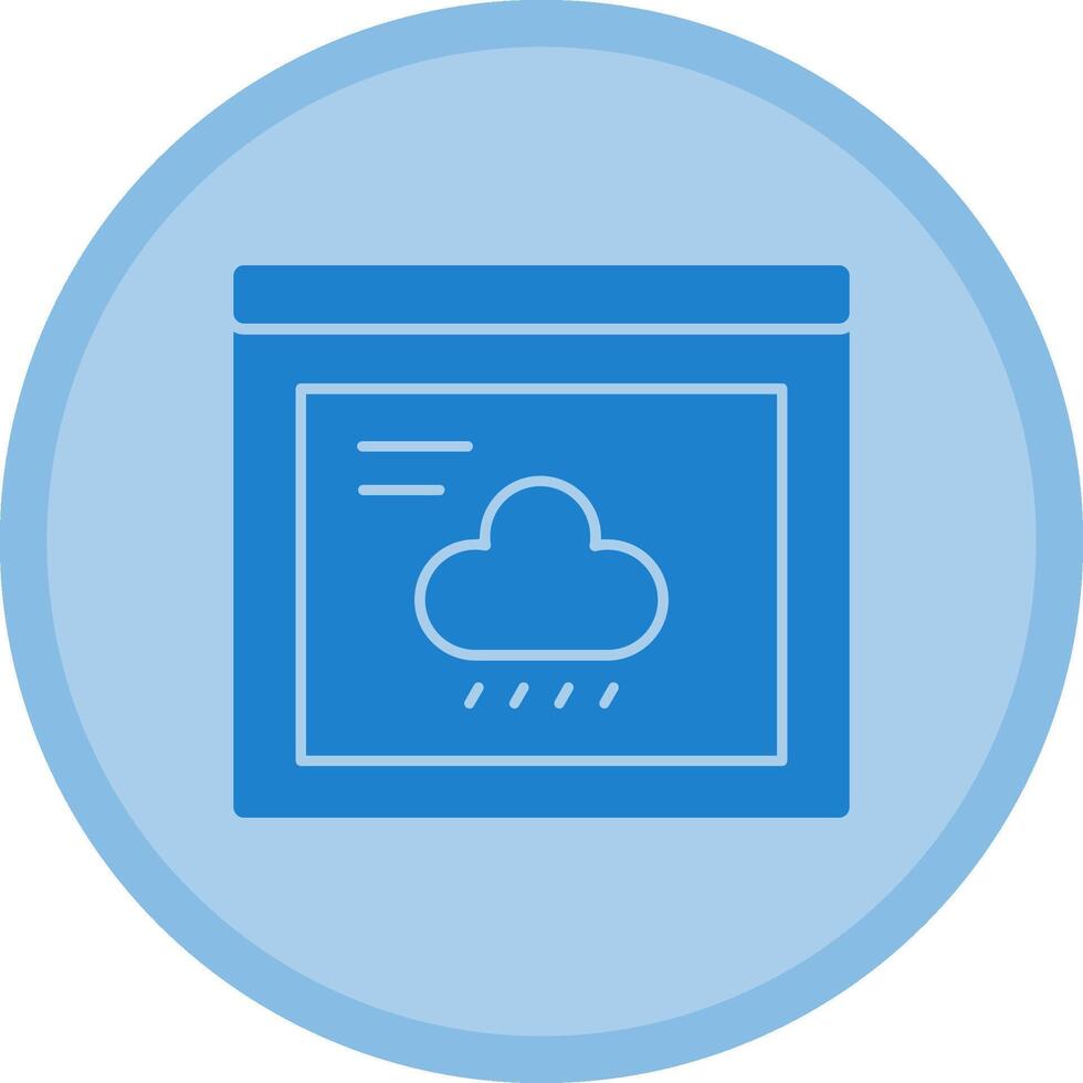Rain Multicolor Circle Icon vector