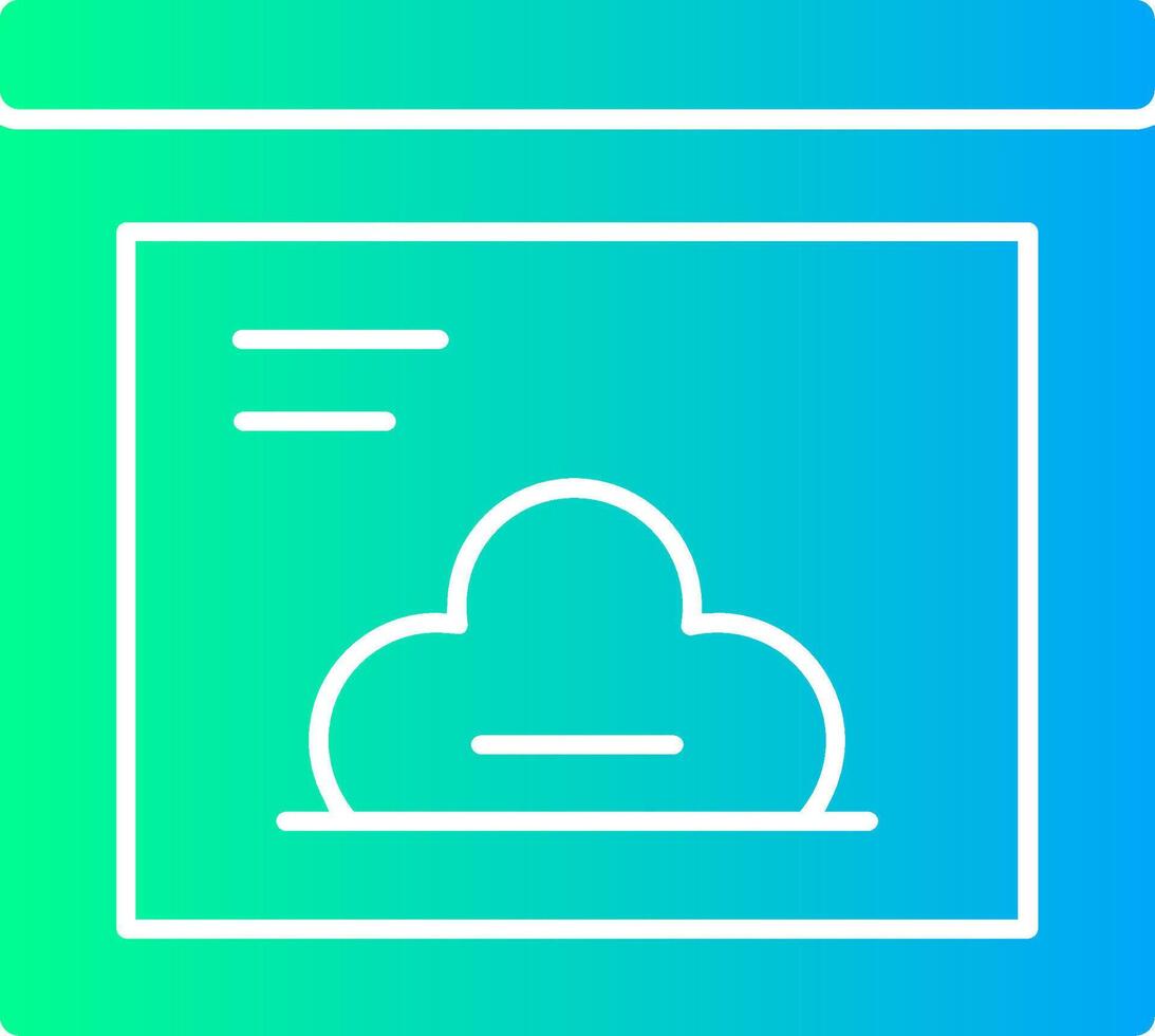 Cloud Solid Multi Gradient Icon vector
