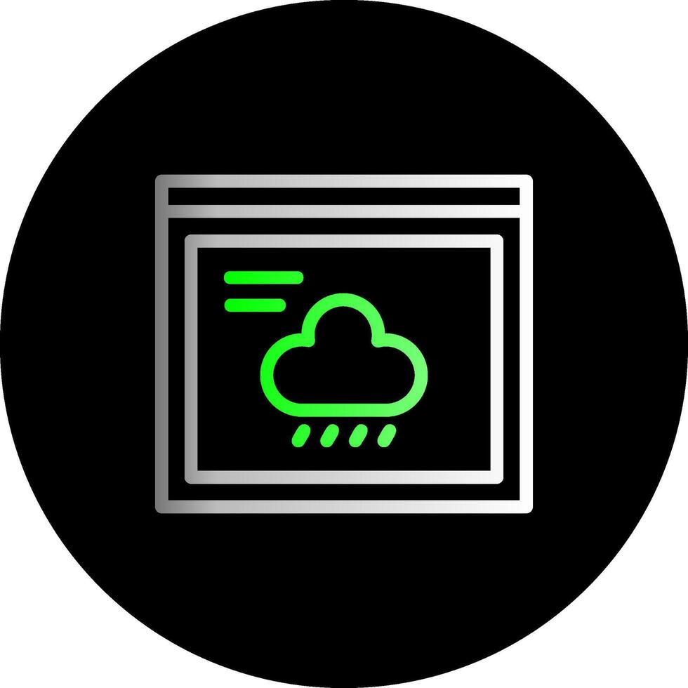 Rain Dual Gradient Circle Icon vector