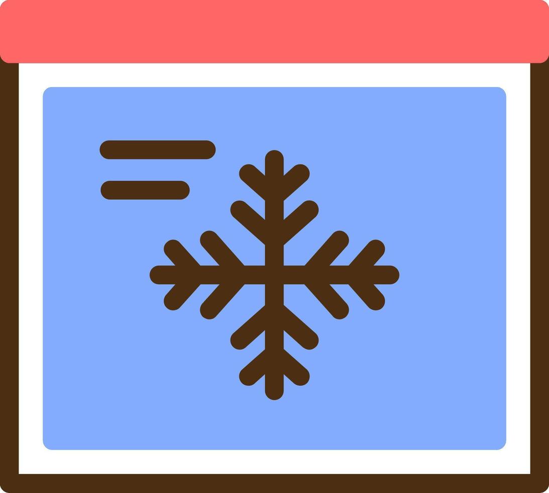 copo de nieve color lleno icono vector