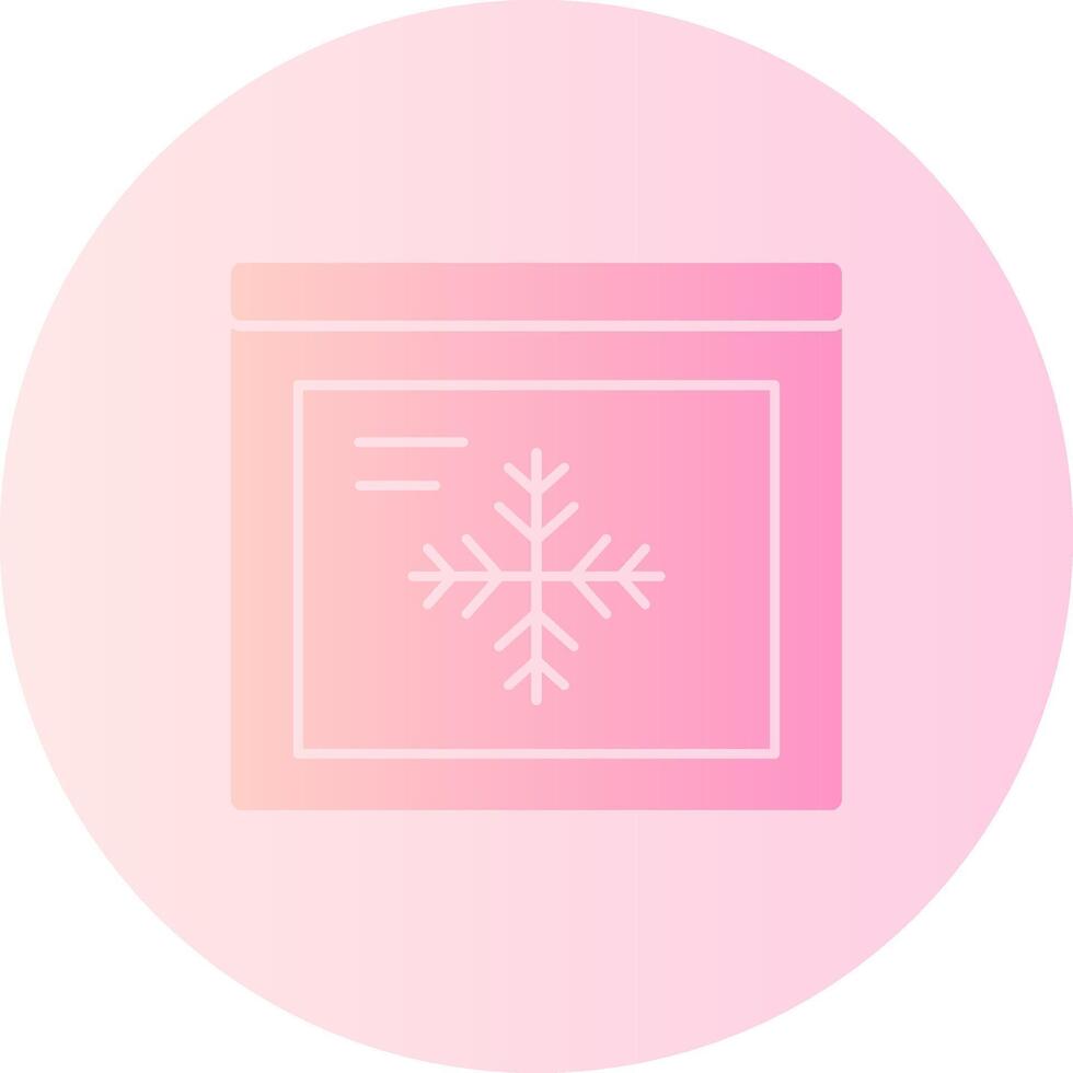 copo de nieve degradado circulo icono vector