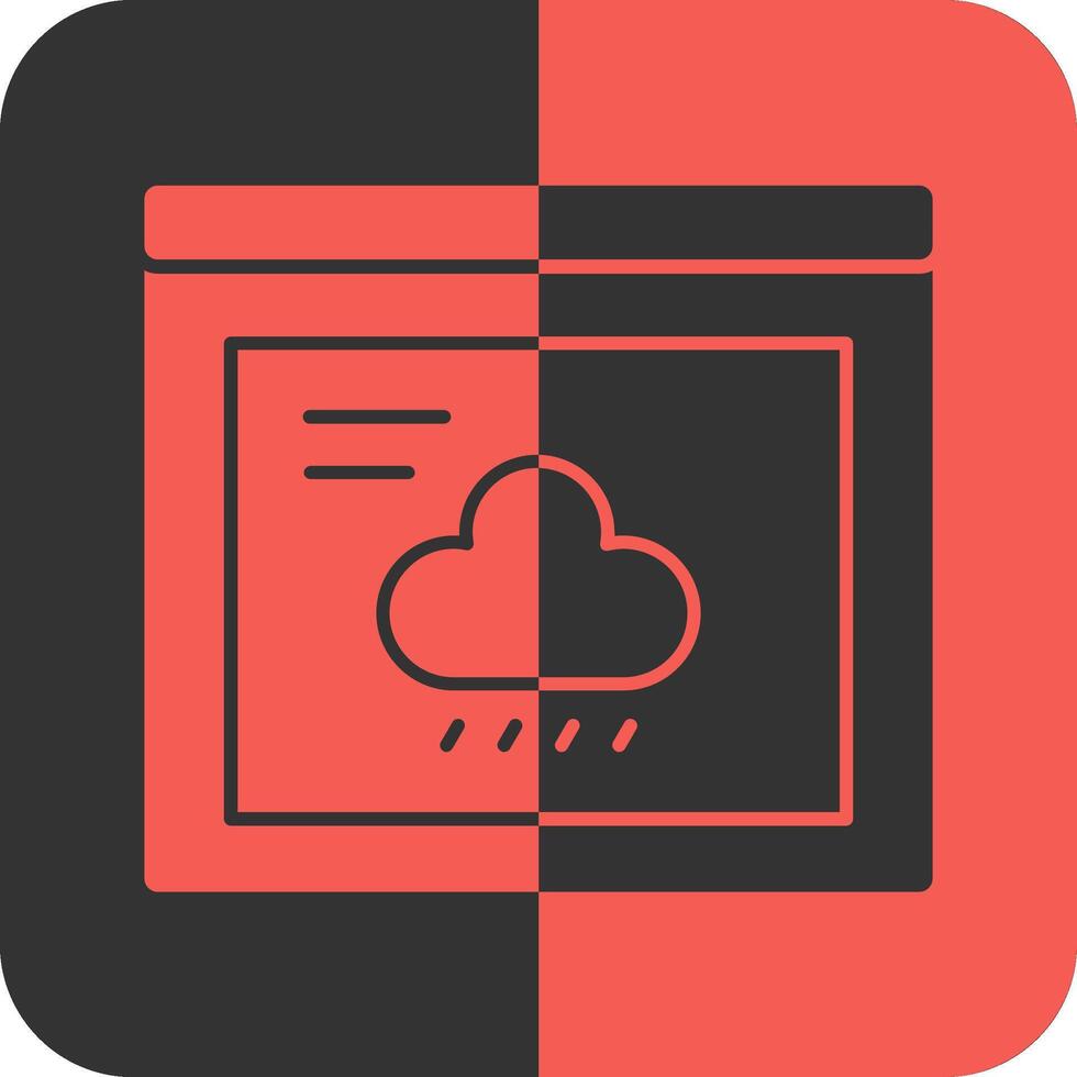 Rain Red Inverse Icon vector