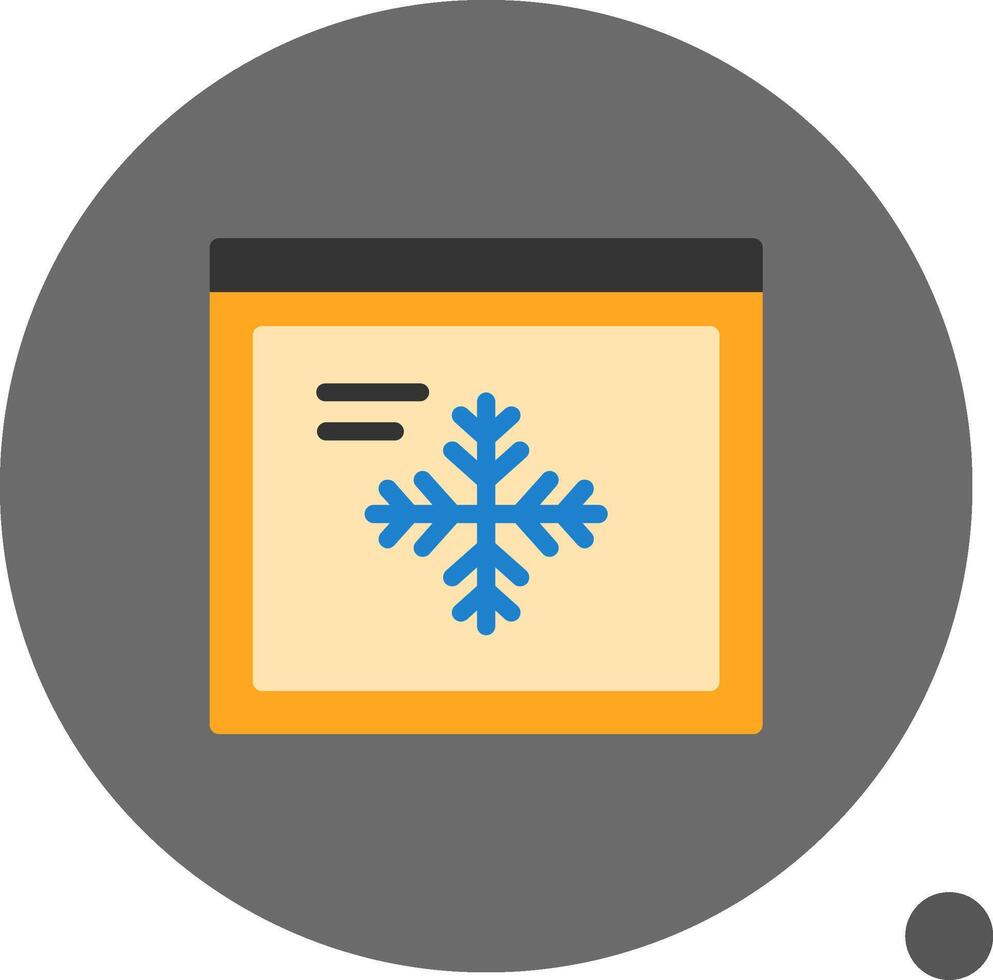 Snowflake Flat Shadow Icon vector