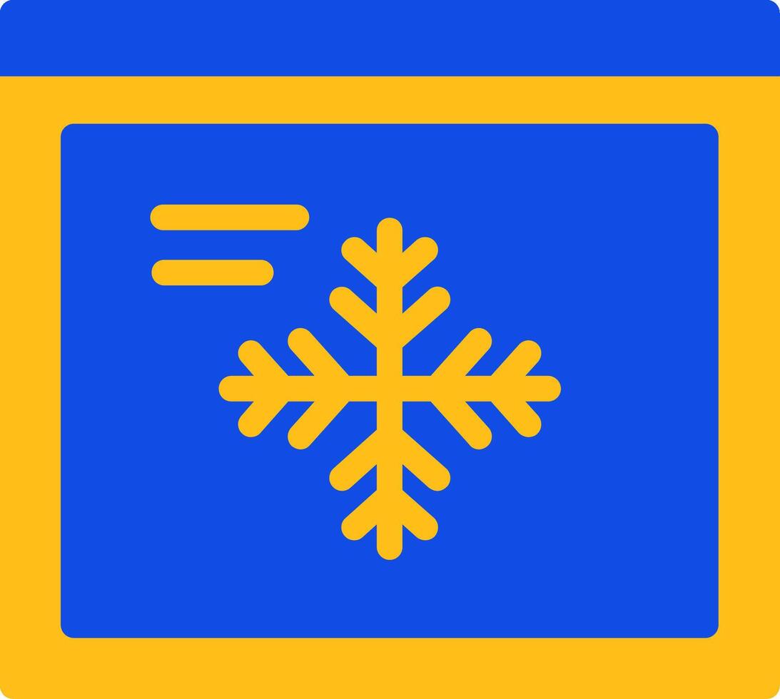 Snowflake Flat Two color Icon vector