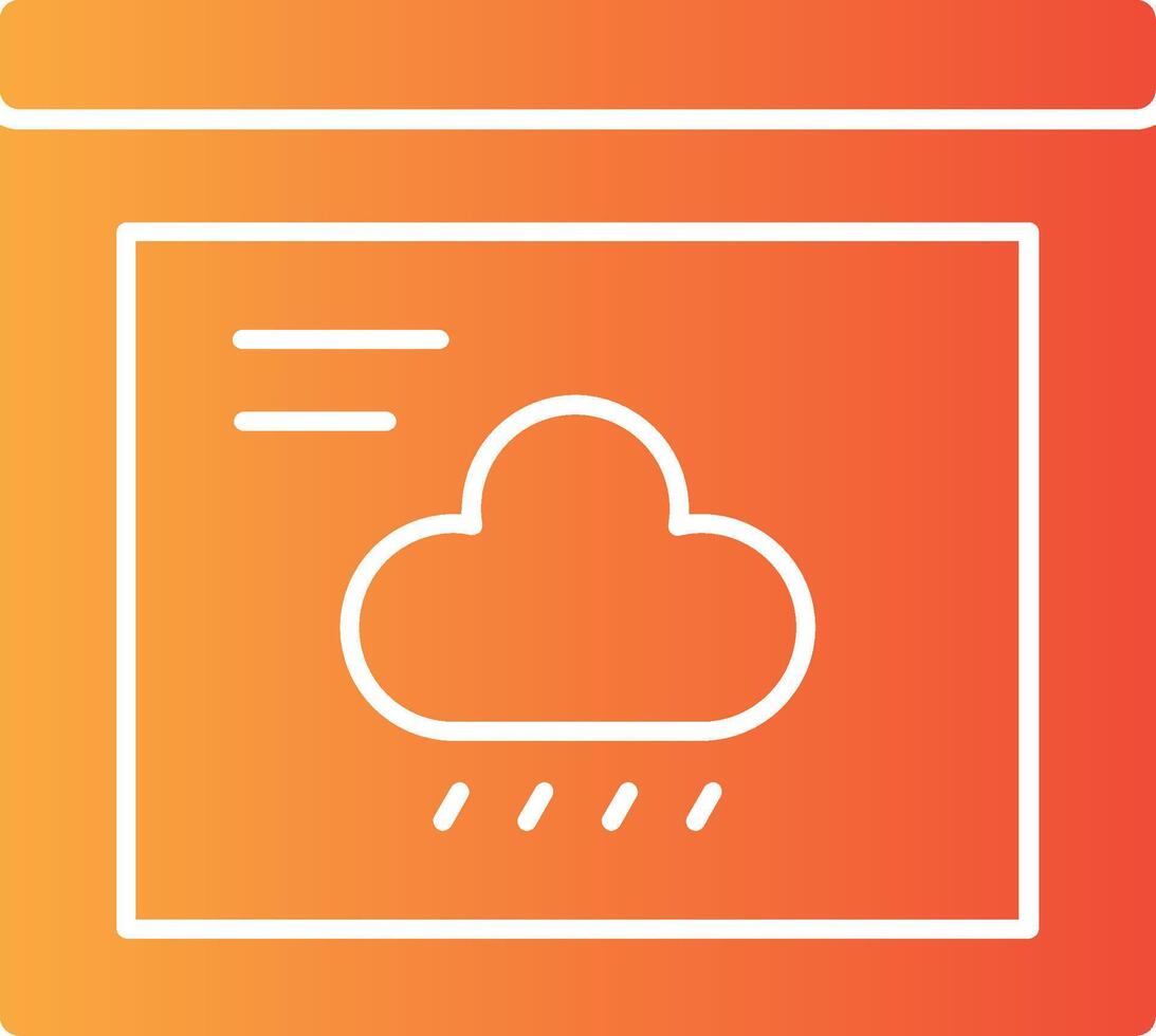 Rain Solid Multi Gradient Icon vector