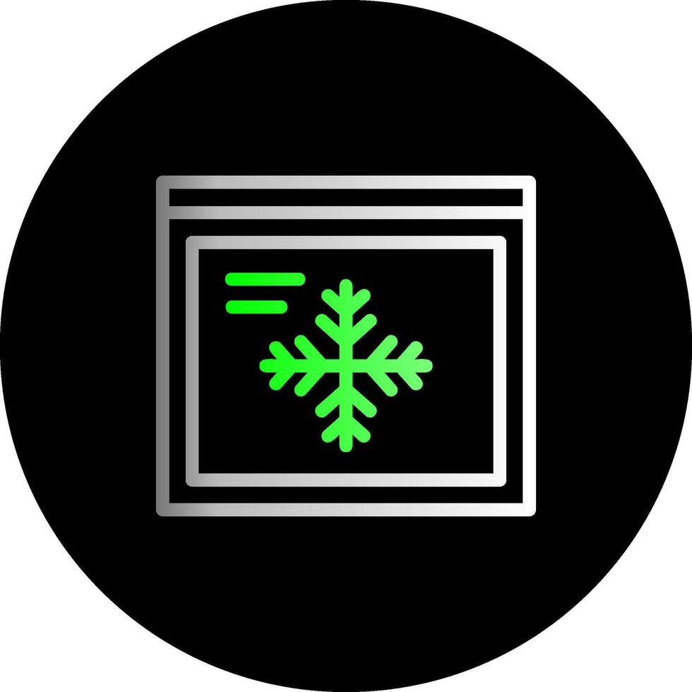 copo de nieve doble degradado circulo icono vector