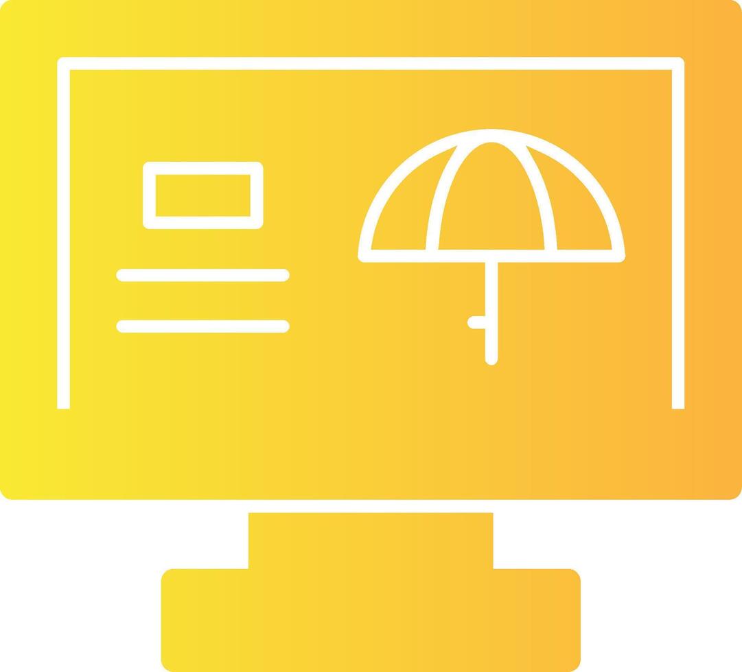 Umbrella Solid Multi Gradient Icon vector