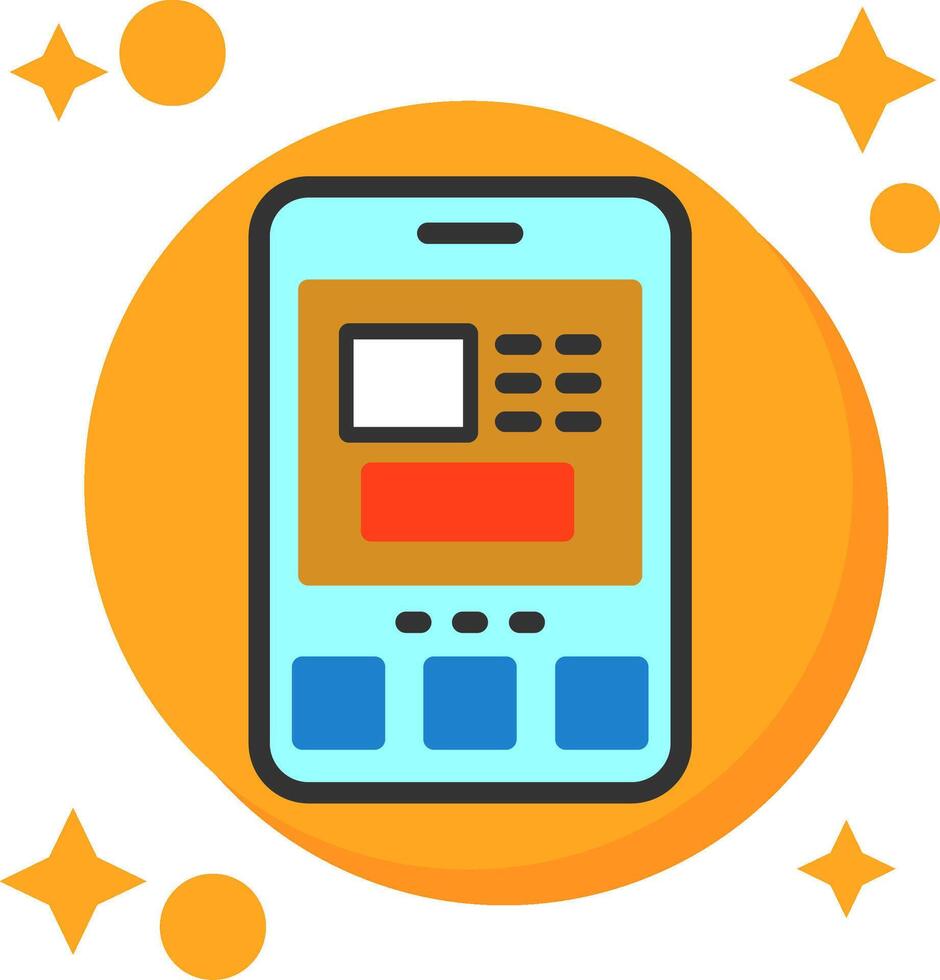 ATM Tailed Color Icon vector