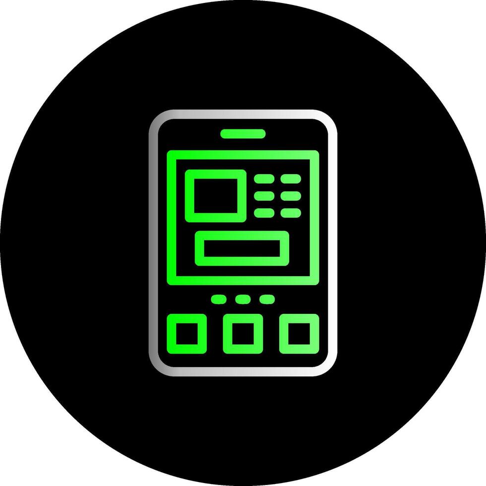 ATM Dual Gradient Circle Icon vector