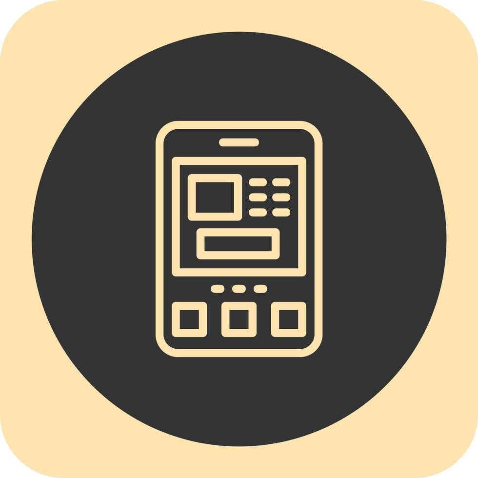 ATM Linear Round Icon vector