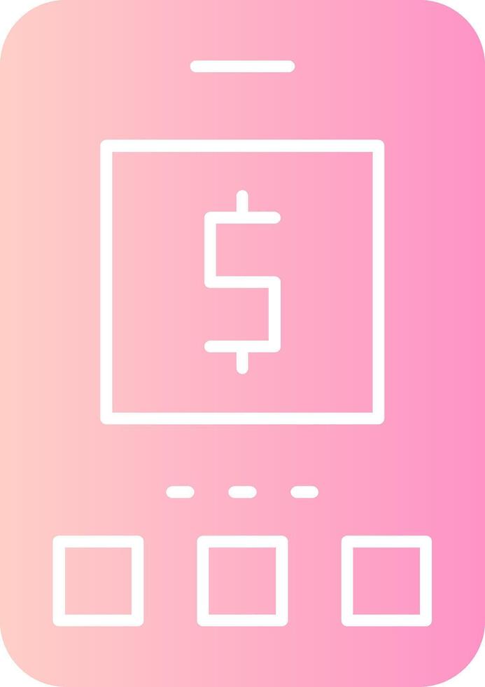 Dollar Sign Solid Multi Gradient Icon vector