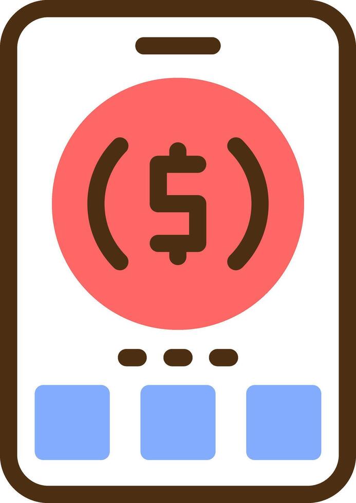 Coin Color Filled Icon vector