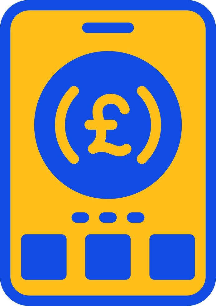 Pound Sign Flat Two color Icon vector