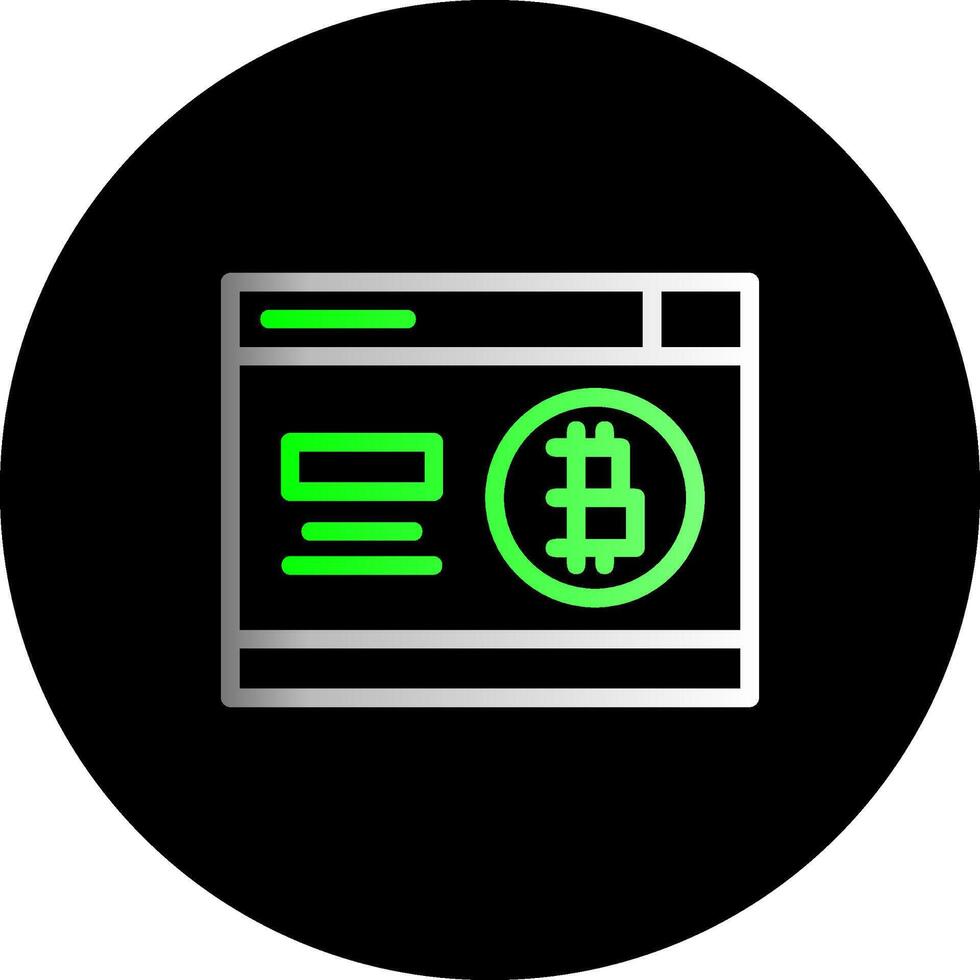 bitcoin doble degradado circulo icono vector